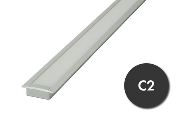 Aluminum Profile "C2" 8 ft (94") Recessed Application