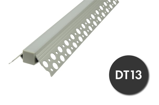 Aluminum Profile "DT13" 94in Mud-In Outside Corner LED Housing