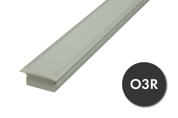 Aluminum Profile "O3R" 8ft (94") Slim Recessed Linear LED Housing