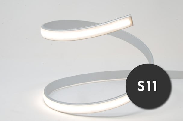 8ft 78 inches  led strip diffuser channel S11 from GlowbackLED, in a satin aluminum finish