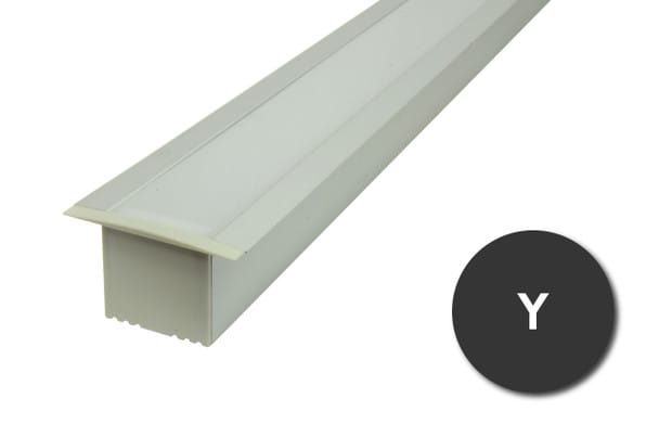 Aluminum Profile "Y" 94in 8 ft 1" High-Output Recessed Linear LED Housing